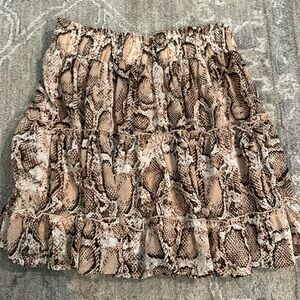 Snakeskin Flowy Skirt